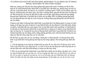 Chỉ thị 445-TTg chính sách giúp đỡ thương binh, bệnh binh gia đình liệt sĩ phong trào hợp tác hóa nông nghiệp