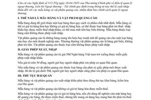 Thông tư 16-LB quy định thể lệ xuất khẩu mẫu hàng vật phẩm quảng cáo