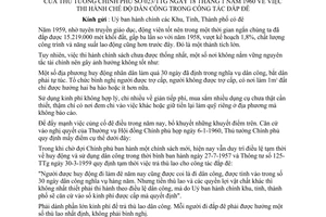 Thông tư 23-TTg chế độ dân công công tác đắp đê
