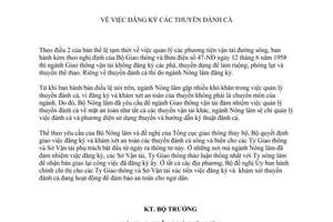 Thông tư 003-TTg đăng ký thuyền đánh cá