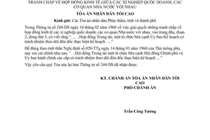 Thông tư 415-DS giải quyết tranh chấp hợp đồng kinh tế xí nghiệp quốc doanh cơ quan Nhà nước với nhau sửa đổi Thông tư 244-DS