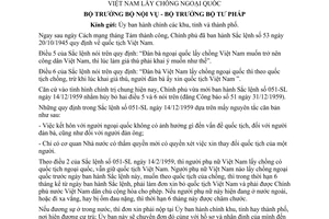 Thông tư 13-TT/LB vấn đề quốc tịch phụ nữ Việt nam lấy chồng ngoại quốc giải thích Sắc lệnh 051-SL