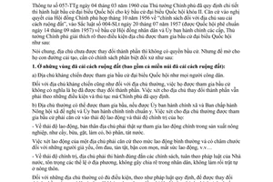 Thông tư 94-TTg điều kiện địa chủ tham gia bầu cử Quốc hội