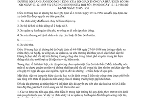 Thông tư 005-TT luật đi đường bộ bổ sung điều 19 24 hướng dẫn Nghị định 348-NĐ sửa đổi 139-NĐ