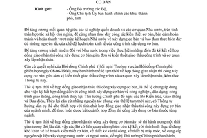 Thông tư 139-TTg thể lệ tạm thời hợp đồng giao nhận thi công xây dựng cơ bản