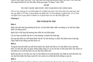 Luật tổ chức Quốc hội 1960 17/LCT