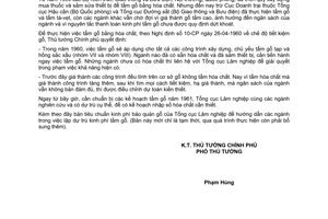 Thông tư 160-TTg tẩm gỗ bằng hóa chất