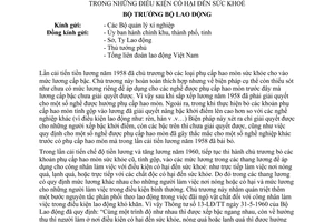 Thông tư 20-LĐ/TT quy định hướng dẫn trả lương công việc trong điều kiện có hại sức khoẻ