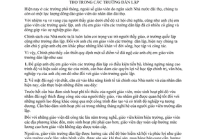 Thông tư 168-TTg đãi ngộ giáo viên nhân dân đài thọ trường dân lập