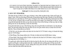 Công văn /BCT biện pháp cụ thể trong khi tiến hành cải tạo nhà quản lý nhà cửa cho thuê của các tôn giáo