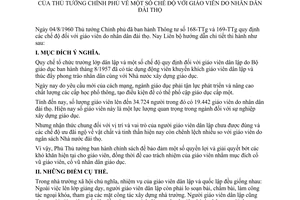 Thông tư liên bộ 38-TT/LB chế độ giáo viên nhân dân đài thọ hướng dẫn hướng dẫn Thông tư 168-TTg 169-TTg