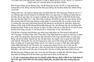 Thông tư 011-TT-PC bảo vệ đường sông