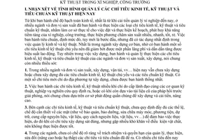 Chỉ thị 231-TTg cải tiến xây dựng chỉ tiêu kinh tế, kỹ thuật tiêu chuẩn kỹ thuật xí nghiệp, công trường