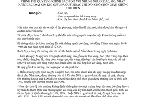 Thông tư 33-TC/HCP-1 chính sách người đào, mò, nhặt loại kim khí quý, đá quý, chỉ dẫn chỗ chôn giấu hướng dẫn nghị định 42-CP
