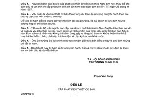 Nghị định 64-CP điều lệ cấp phát kiến thiết cơ bản