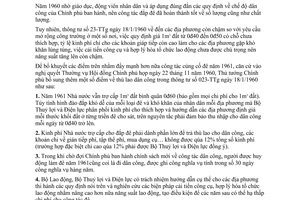 Thông tư 304-TTg chế độ dân công đắp đê năm 1961