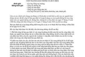 Thông tư 015-TT quy định trang bị phòng hộ công nhân viên ngành Giao thông Bưu điện