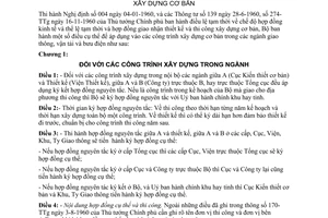 Thông tư 017-KTCB hướng dẫn thể lệ tạm thời giao nhận thiết kế thi công xây dựng cơ bản