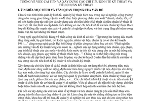 Thông tư 018-TT cải tiến xây dựng chỉ tiêu tiêu chuẩn kinh tế kỹ thuật hướng dẫn Chỉ thị 231-TTg