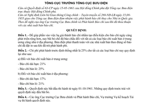 Quyết định 295-QĐ quy định lại chi phí phát hành cho tất cả các loại báo chí