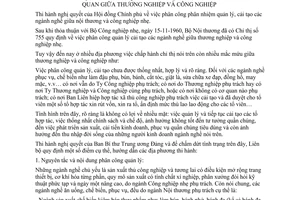 Thông tư liên bộ 721-NT hướng dẫn phân công quản lý cải tạo ngành nghề liên quan giữa thương nghiệp công nghiệp