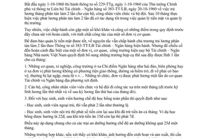 Thông tư liên bộ 13-TT/LB sửa đổi biện pháp trả lương hai lần