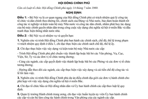 Nghị định 130-CP quy định nhiệm vụ, quyền hạn và tổ chức bộ máy của Bộ Nội vụ