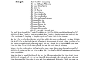 Chỉ thị 422-TTg đẩy mạnh thi hành chế độ tiết kiệm gỗ