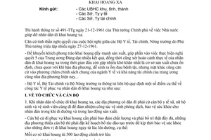 Thông tư liên bộ 02-TTLB quy định công tác y tế phục vụ nhân dân khai hoang xa