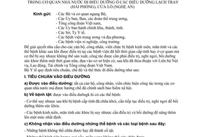 Thông tư 03-BYT/TT chế độ cán bộ công nhân viên chức công tác cơ quan Nhà nước điều dưỡng ở Lạch Tray (Hải Phòng), Cửa Lò (Nghệ An)