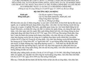 Thông tư 02-LĐ/TT xúc tiến công tác tuyển dụng công nhân viên chức xí nghiệp hướng dẫn Chỉ thị 2477/NC