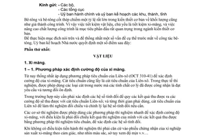 Thông tư 09-UB/CQL công tác bê-tông