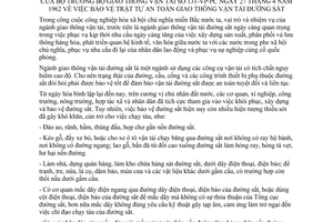 Thông tư 131-VP/PC bảo vệ trật tự an toàn giao thông vận tải đường sắt