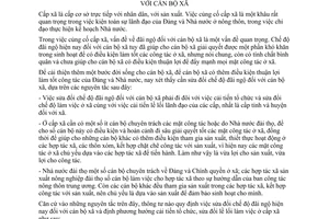 Thông tư 51-TTg cải tiến tổ chức làm việc cấp xã chế độ đãi ngộ cán bộ xã