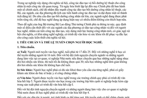 Thông tư 60-TTg quy định chế độ học nghề