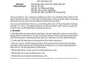 Thông tư liên bộ 14-LB-TT tổ chức nhiệm vụ quyền hạn lề lối làm việc Hội đồng khám xét thương tật