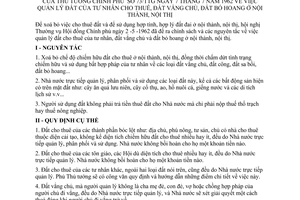 Thông tư 73-TTg quản lý đất tư nhân cho thuê đất vắng chủ bỏ hoang nội thành thị