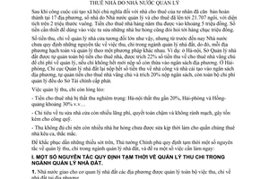 Thông tư 75-TTg quy định tạm thời quản lý sử dụng tiền cho thuê nhà Nhà nước quản lý