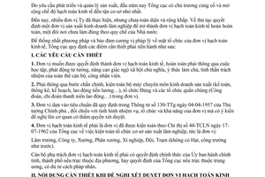 Chỉ thị 56-TVLN thủ tục thành lập đơn vị hạch toán kinh tế hoàn toàn