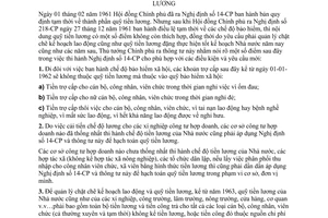 Thông tư 86-TTg Nghị định 14-CP quy định thành phần quỹ tiền lương