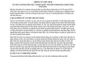 Thông tư liên tịch 40-TT-LB hướng dẫn thống nhất Truyền thanh Bưu điện địa phương