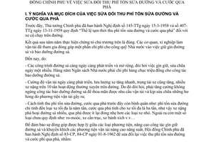 Thông tư liên bộ 225-TV-LB hướng dẫn Nghị định 83-CP 84-CP sửa đổi thu phí tổn sửa đường cước qua phà
