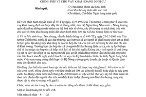 Thông tư liên bộ 20-LB-NH-NT cho vay khai hoang định cư hướng dẫn Quyết định 59-TTg