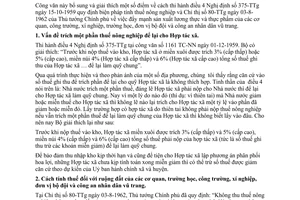 Công văn 653-TC-NN tính thuế ruộng đất của các cơ quan sản xuất và tính thuế bỏ quỹ Hợp tác xã