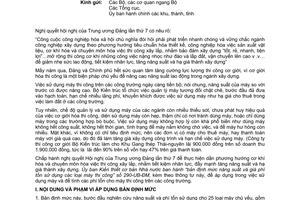 Thông tư 307-UB-ĐM định mức năng suất giá phí tổn sử dụng máy thi công