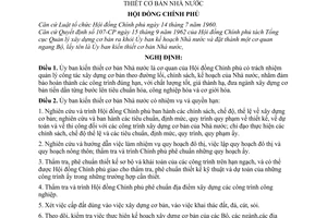 Nghị định 209-CP quy định nhiệm vụ, quyền hạn và tổ chức bộ máy của Ủy ban kiến thiết cơ bản Nhà nước