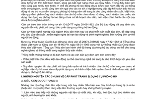 Thông tư 02-TS-TT quy định thống nhất trang bị phòng hộ lao động