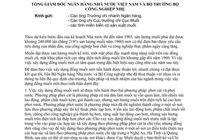 Thông tư liên bộ 55-TT-LB-VP cho vay xây dựng đồng muối mới