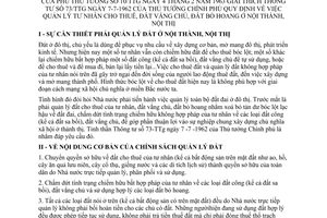 Thông tư 10-TTg quản lý đất tư nhân cho thuê đất vắng chủ bỏ hoang nội thành thị giải thích Thông tư 73-TTg