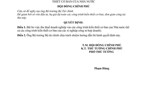 Quyết định 40-CP  bãi bỏ thu thuế doanh nghiệp các công trình kiến thiết cơ bản Nhà nước